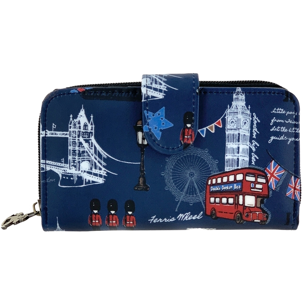 Waterproof London Medium Snap Fold Wallet Purse Coin Pouch